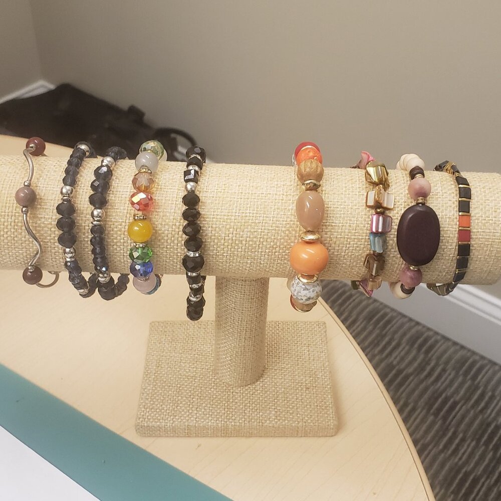 Bracelet Bundle, Stretch Bracelet Bundle, 9 Stret… - image 1